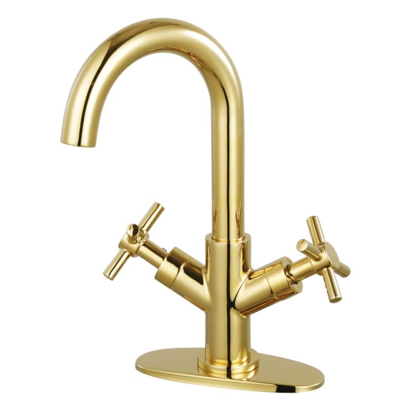 Kingston Brass Concord 1.2 GPM Single Hole Bathroom Faucet with Pop-Up - Polished Brass