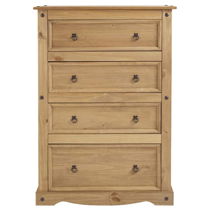 Wood Dresser 4 Drawers Chest Corona | Furniture Dash