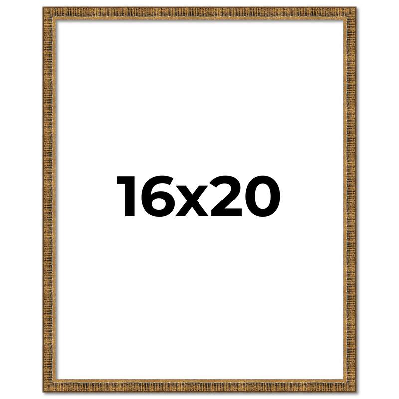 16x20 Frame Gold Picture Frame - Complete Modern Photo Frame Includes
