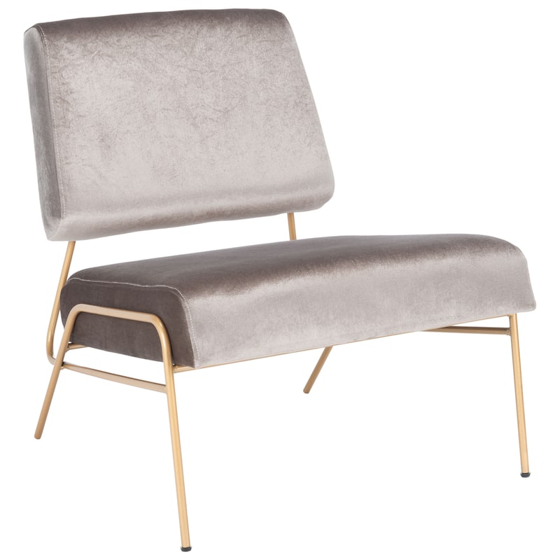 SAFAVIEH Riekie Glam Velvet Accent Chair - 26.6" W x 30" L x 30" H - 27Wx30Dx30H