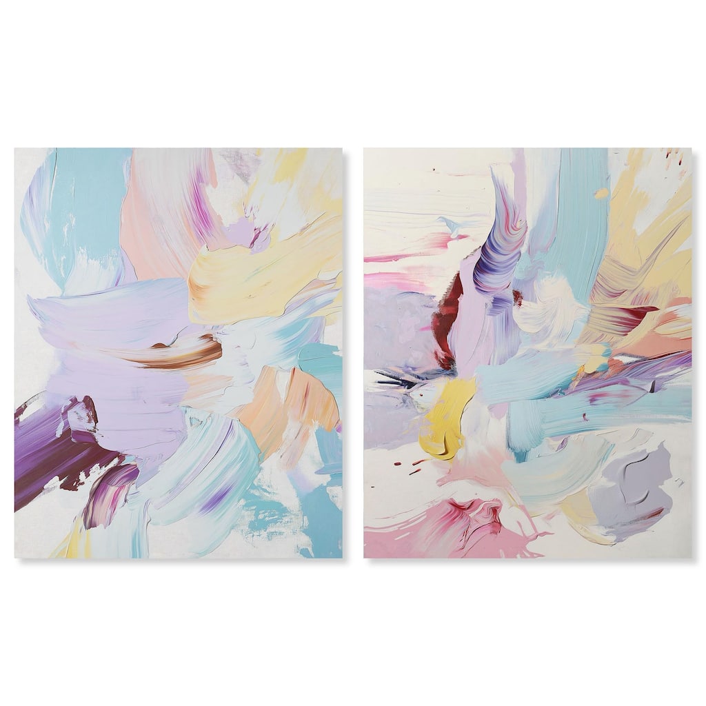 Hues of Infinity set Canvas Set of 2 by Art Remedy, Gallery Wrapped