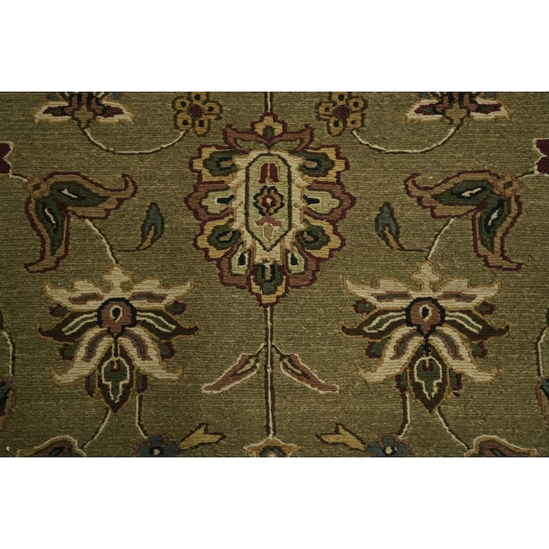 Hand Knotted Oriental 100% Wool Carpet Traditional All-Over Green Sumak Area Rug - 10' 1'' X 8' 4''