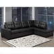 preview thumbnail 5 of 3, Liam Top Grain Leather Tufted Sectional Chaise Sofa