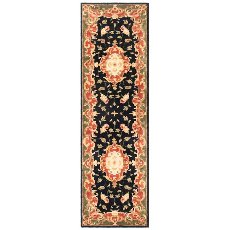 SAFAVIEH Handmade Classic Selvaggia Traditional Oriental Wool Rug - 2' x 3' - Black/Green