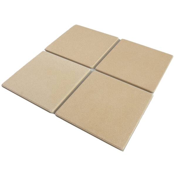 Bialetti Taste of Italy Ceramic 7.5 Inch Square Pizza Stone Tile Set (4