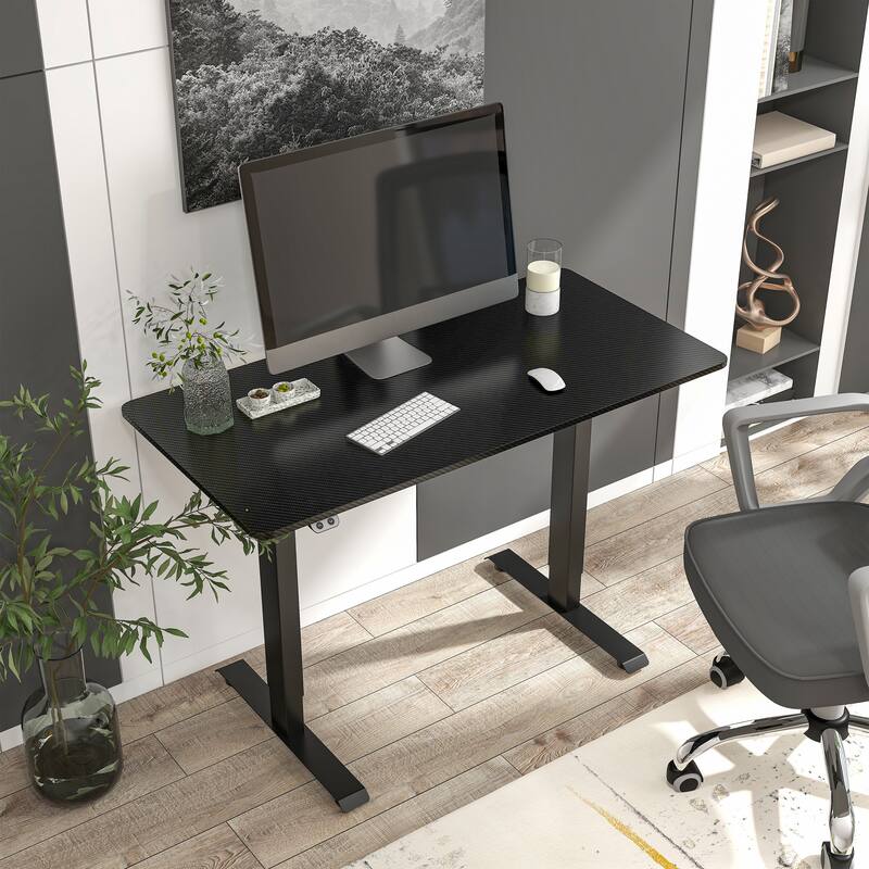 Carlos Modern 47-inch Metal Electric-Powered Adjustable Standing Desk by Furniture of America