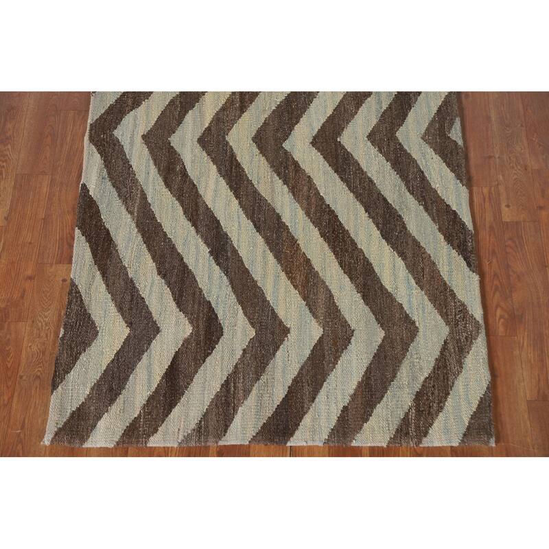 Chevron Kilim Oriental Accent Rug Hand-Woven Wool Carpet - 3'1"x 5'1"