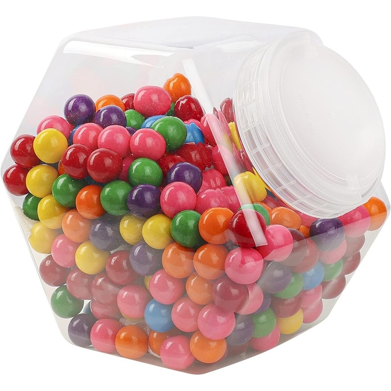 Cornucopia Brands-1gal Plastic Container Candy Jars Hexagon Shaped