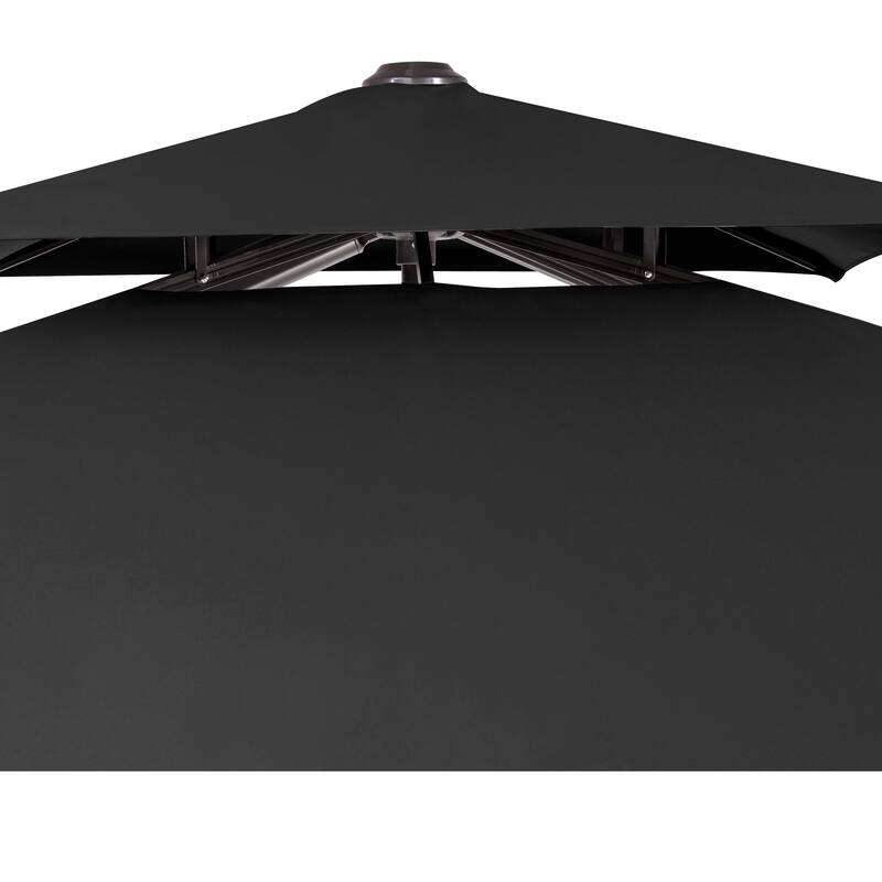 Outdoor Double Top Square 10 FT Offset Cantilever Hanging Patio Umbrella