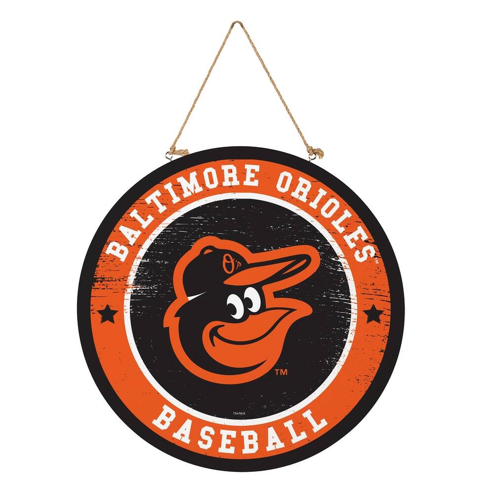 Baltimore Orioles Wooden Door Decor Wall Sign - Multi-Color