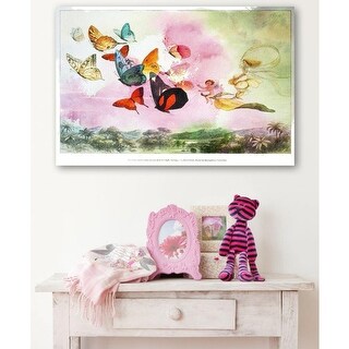 Oliver Gal 'Fairy Queen Carriage' Animals Wall Art Canvas Print - Pink ...
