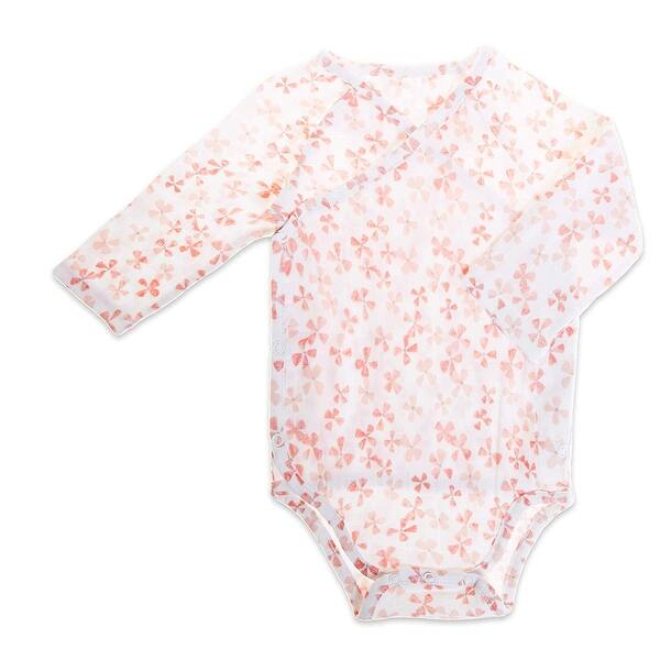 Shop Aden Anais Baby Long Sleeve Kimono Body Suit Blossom
