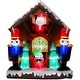 preview thumbnail 12 of 13, Fraser Hill Farm 6-Ft. Tall Prelit Santa Nutcracker Cuckoo Clock Inflatable with Music