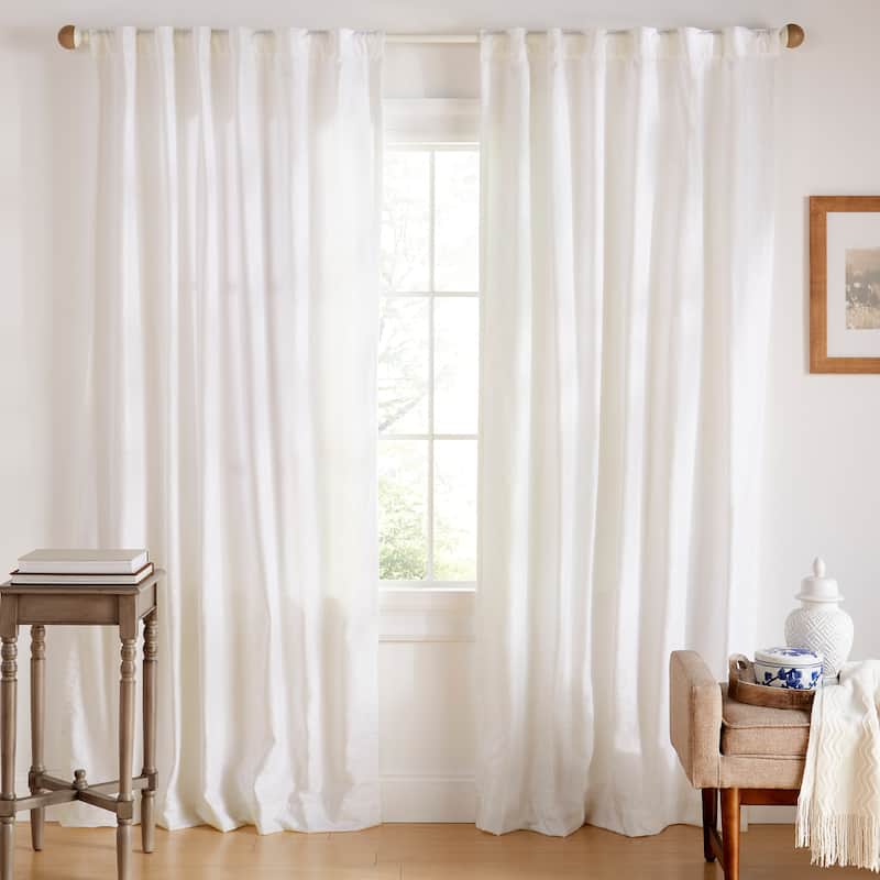 Lauren Ralph Lauren Jenkins Back Tab/Rod Pocket Light Filtering Curtain Panel - 50x96 - White