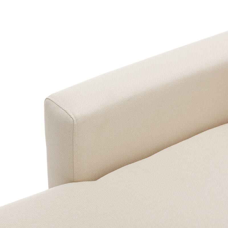 Modern L-Shape Convertible Sleeper Sectional Sofa