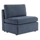 preview thumbnail 34 of 179, Mia Oversized Modular Sectional Fabric Sofa Blue-Armless only
