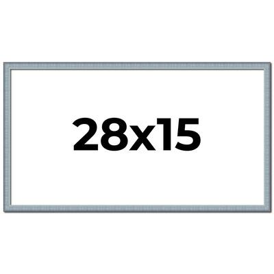 28x15 Frame Rustic Sky Blue Solid Wood Picture Frame | 0.75 Inch