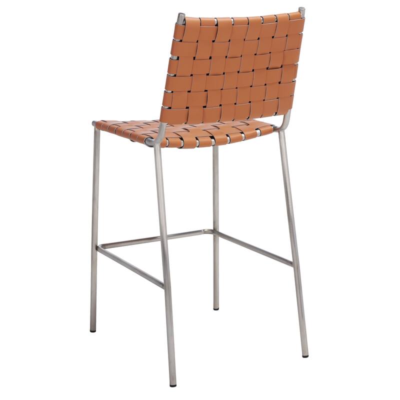 SAFAVIEH Malissie Woven Counter Stool - 18.5" W x 21" L x 40" H - 19Wx21Dx40H