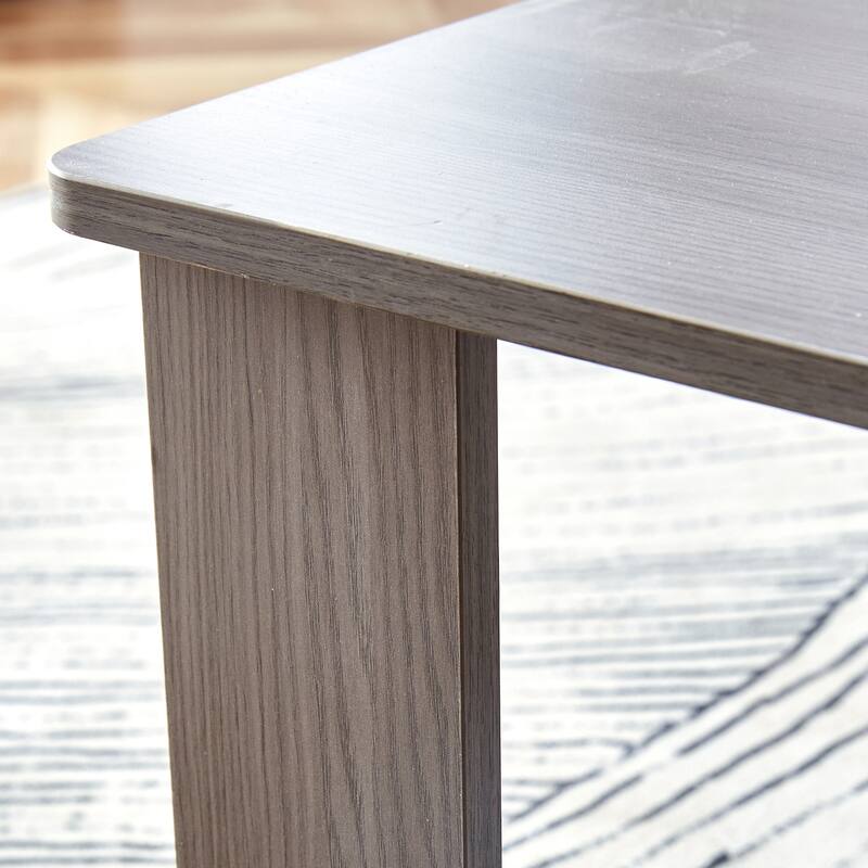 35.4" Modern Rectangular Coffee Table with Storage Shelf for Living Room, Bedroom and Study Room