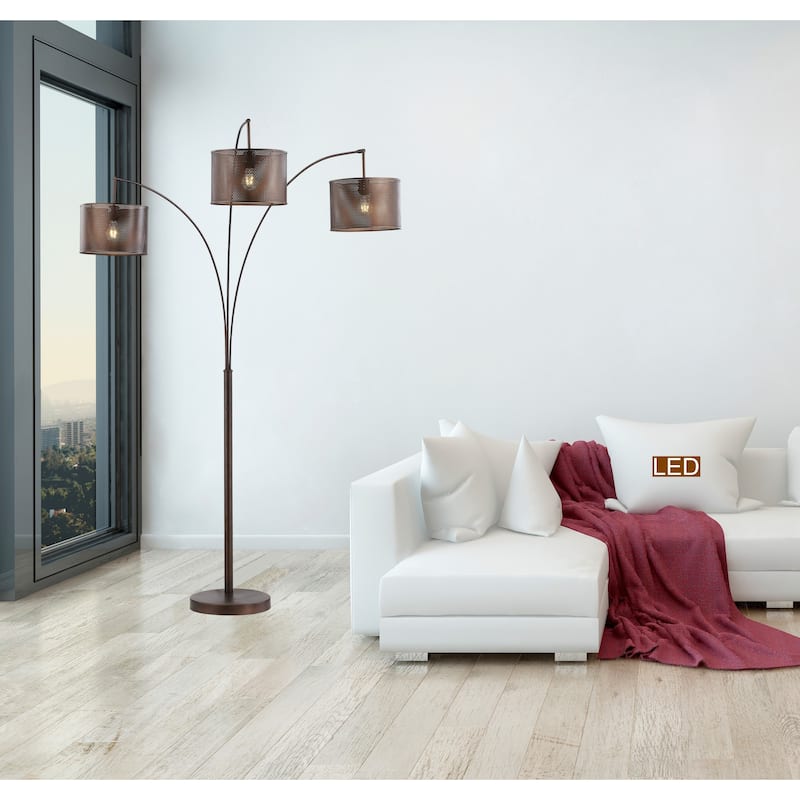 Artiva Lumiere II LED 3 Arch Floor lamp, 83", Dark Bronze