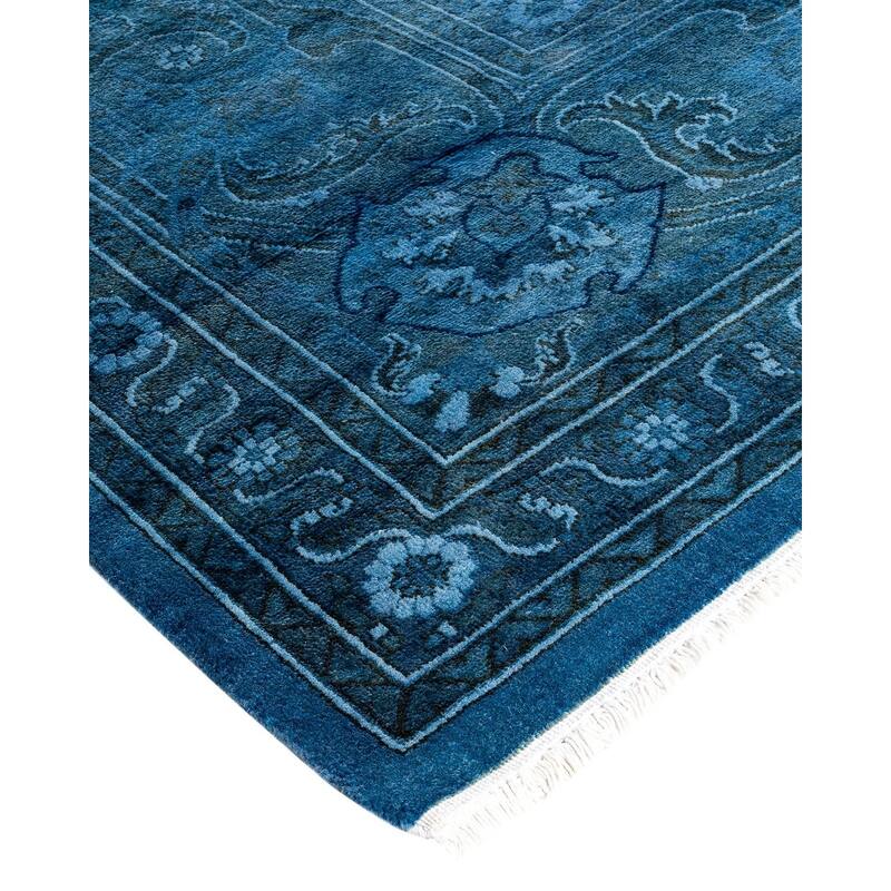 Vibrance, One-of-a-Kind Hand-Knotted Area Rug - Gray, 9' 0" x 11' 8" - 9' 0" x 11' 8"