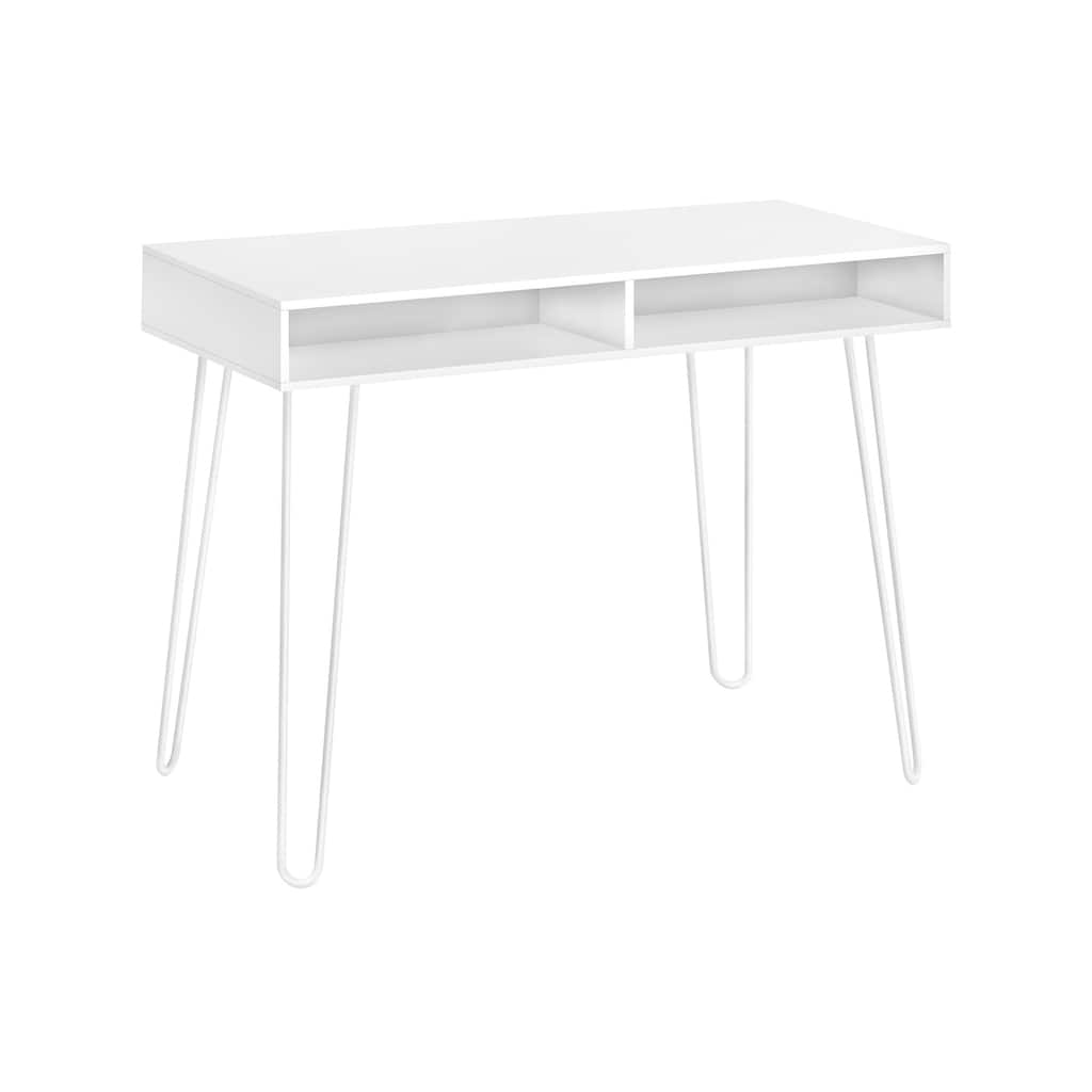 Computer Desk, Home Office, Laptop, Left, Right Set-up, Storage Drawers, 40"l, Work, White Laminate