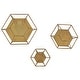 preview thumbnail 5 of 4, Shanton Hexagonal Wall Mirrors (Set of 3)