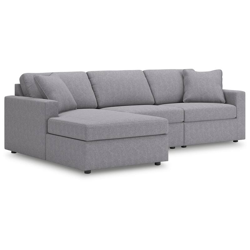 Signature Design by Ashley Modmax Gray 3-Piece Sectional with Chaise - 109" W x 68" D x 36" H - Left Facing