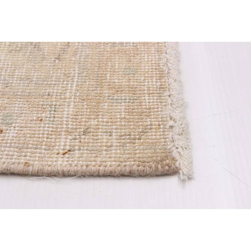 ECARPETGALLERY Hand-knotted Antalya Vintage Khaki Wool Rug - 9'4 x 12'7
