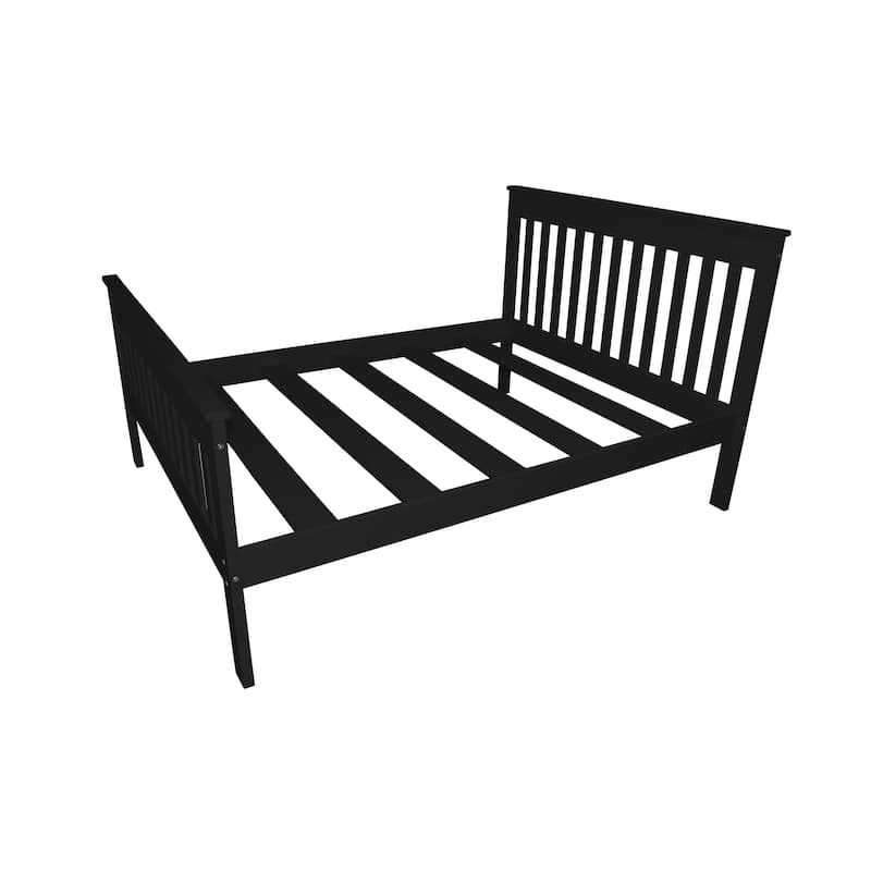 Harmony Solid Pine Queen Bed - Black - Queen