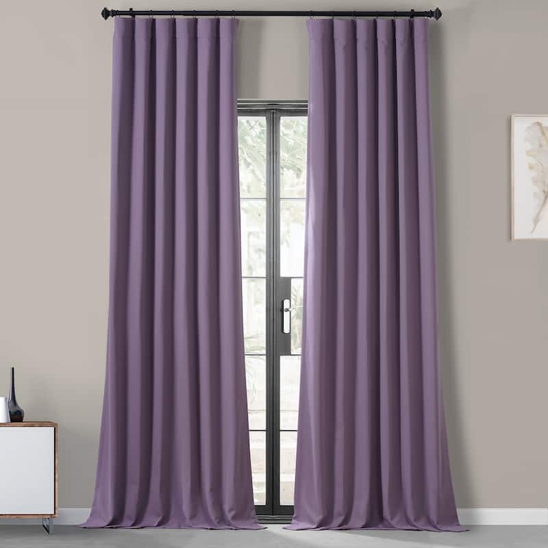 Exclusive Fabrics Performance Woven Blackout Curtain Pair (2 Panels) - 50 X 120 - Boho Purple