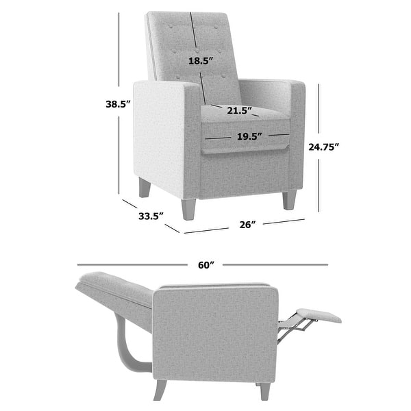 Copper Grove Linen Button Tufted Push Back Recline On Sale Bed Bath