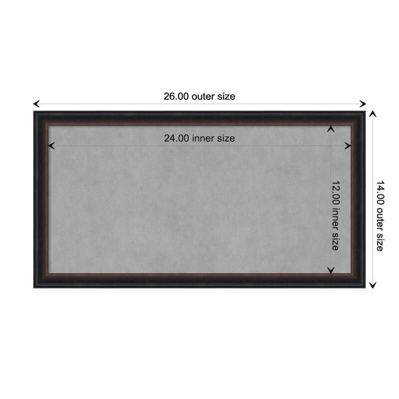 Amanti Art Salon Scoop Red Black Framed Magnetic Board - Board Size 24x12