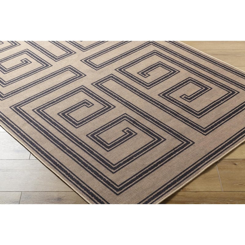 Livabliss Bohemian & Eclectic Ez Jute Graphic Washable Area Rug