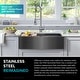 preview thumbnail 92 of 100, KRAUS Kore Workstation Farmhouse Apron Stainless Steel Kitchen Sink