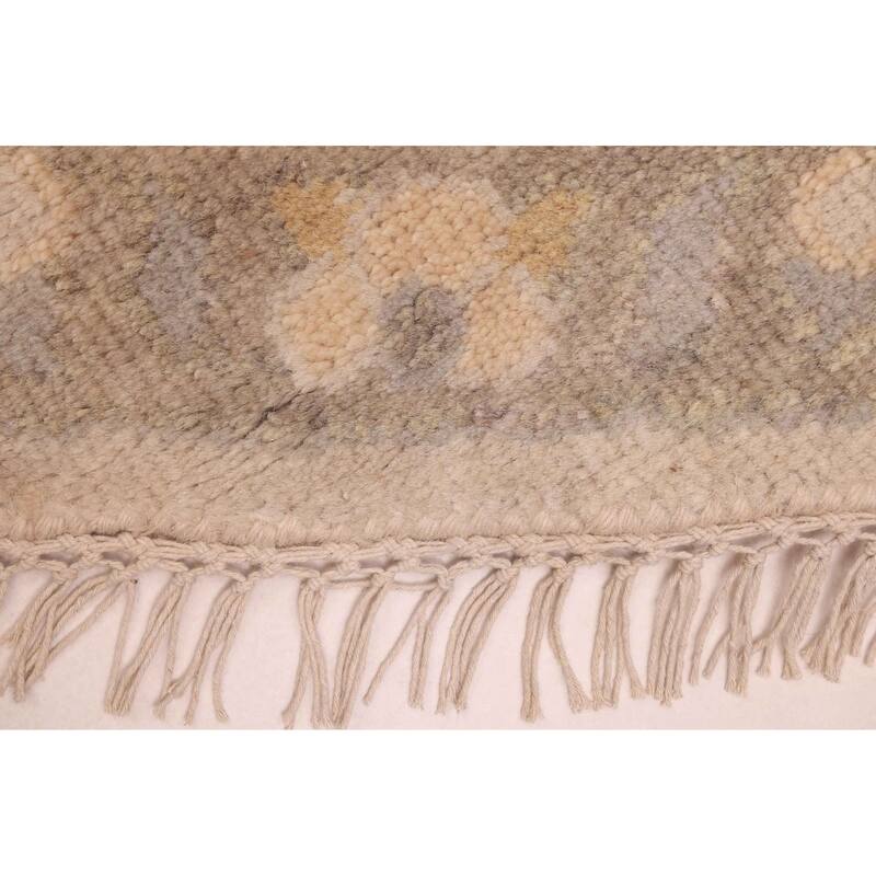 ECARPETGALLERY Hand-knotted Royal Oushak Light Grey Wool Rug - 9'0 x 8'9