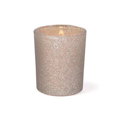 Champagne Glitter Votive Candle Holders, Home Decor, 12 Pieces