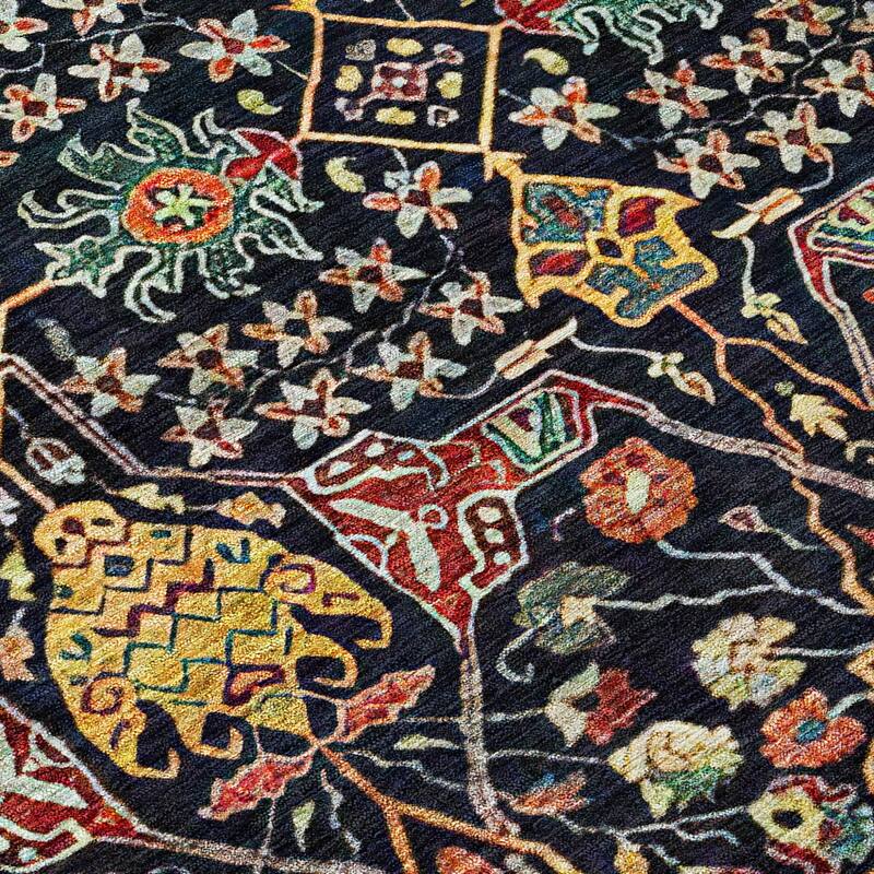 HomeRoots Floral Transitional Rectangle Outdoor Rug