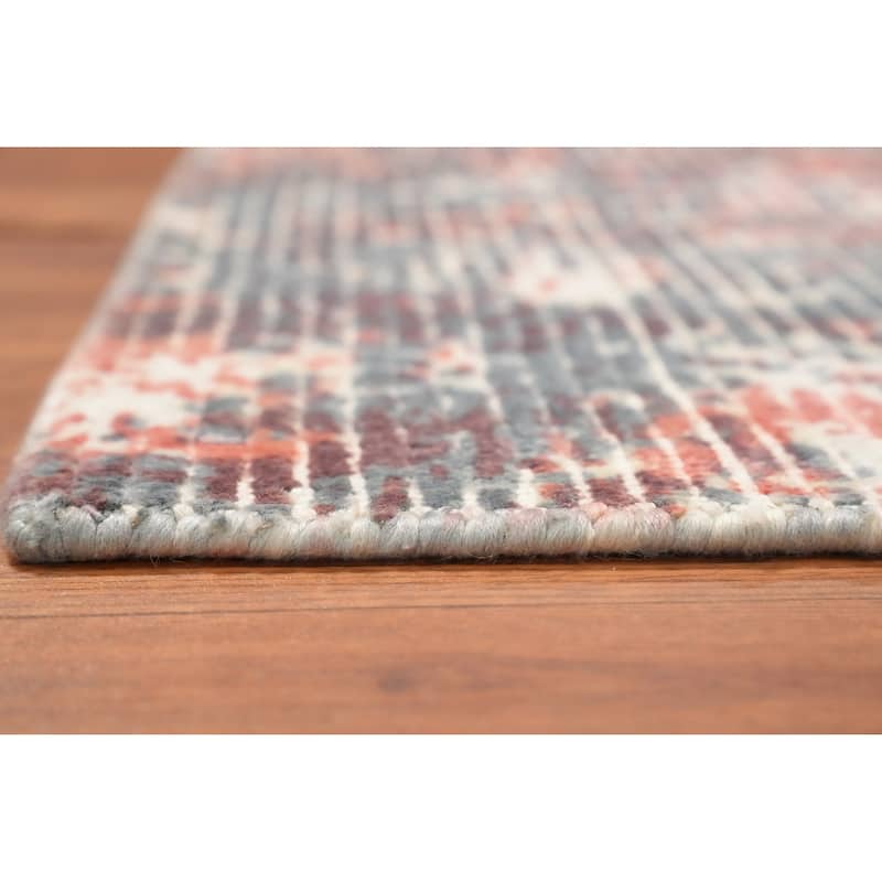 Hand Knotted Oriental Viscose Silk Carpet Modern Abstract Coral Abstract Area Rug - 4' 0'' X 2' 0''