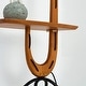 preview thumbnail 7 of 7, Mid-Century Wood Tripod Floor Lamp with Table