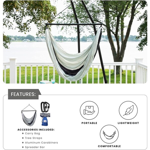 Ceara Patio Hammock Swing Chair With Carrying Pouch Portable