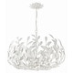preview thumbnail 2 of 4, Broche 6 Light Matte White Chandelier - 27"W x 19"H x 27"D