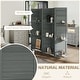 preview thumbnail 40 of 41, HOMCOM 5 Panel 67" Tall Wood Room Divider, Privacy Screen with 3 Display Shelves, and Folding Storage for Bedroom or Home Office