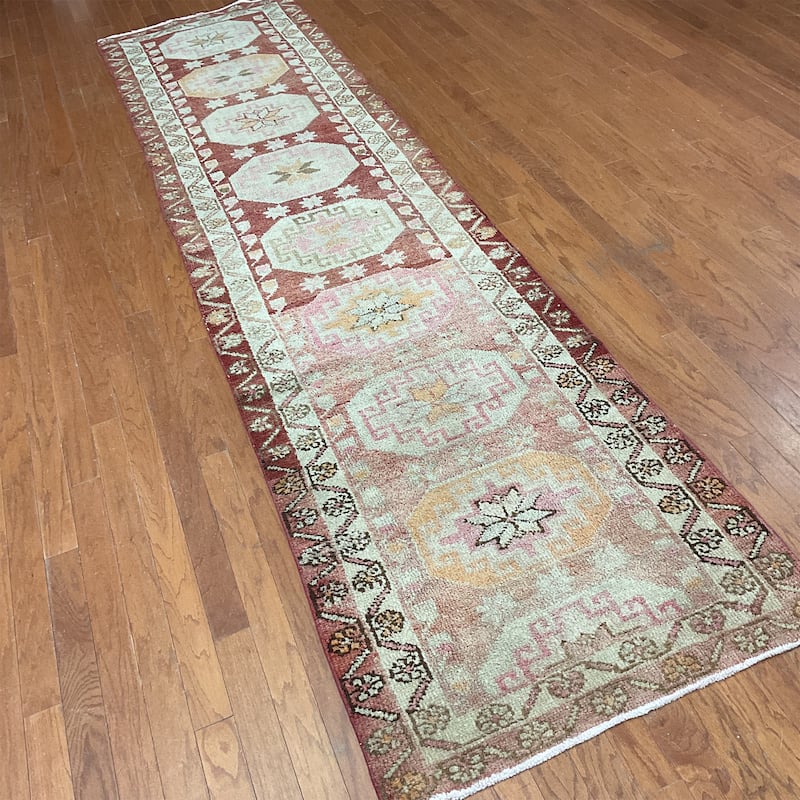 HERAT ORIENTAL Handmade Turkish Oushak Wool Runner - 3'1" x 12'5"