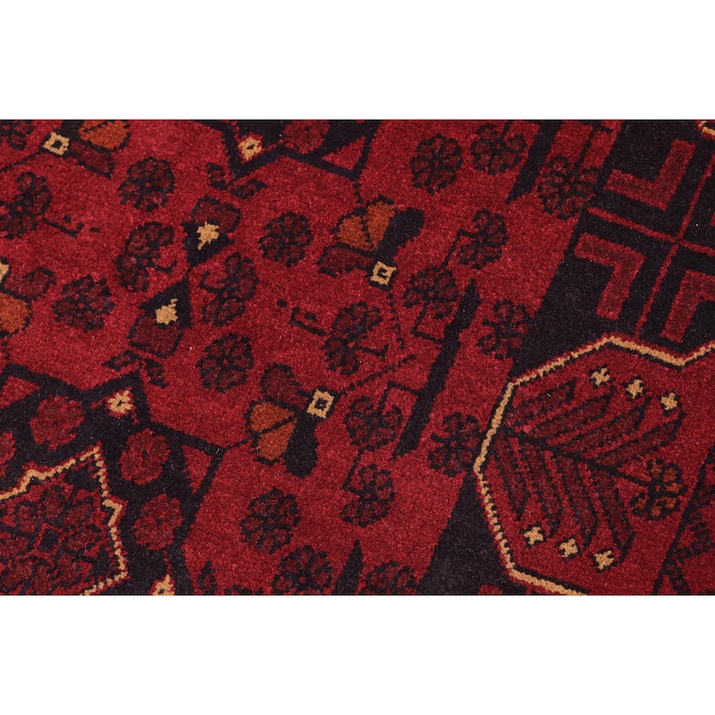 Tribal Biljik Khal Mohammadi Allyson Red/Blue Rug - 2'7'' x 4'0''