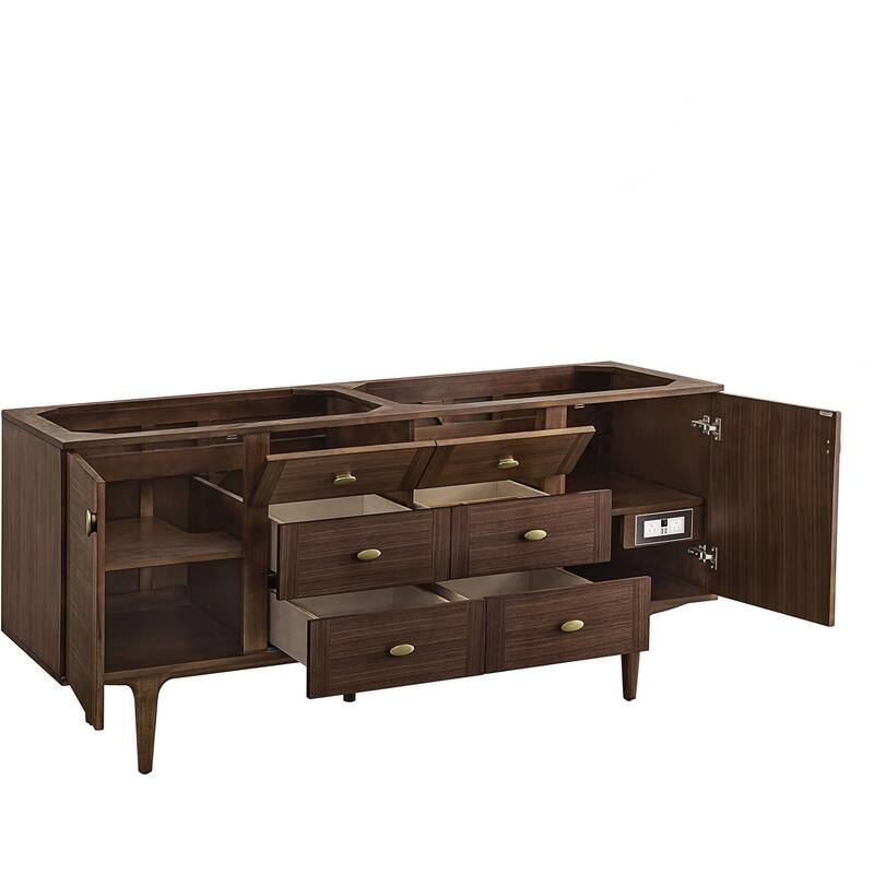 James Martin Vanities 670-V72-M Amberly 72" Wall Mounted or Free