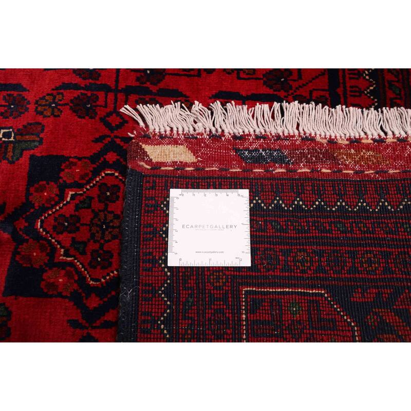 ECARPETGALLERY Hand-knotted Finest Khal Mohammadi Red Wool Rug - 4'2 x 6'5