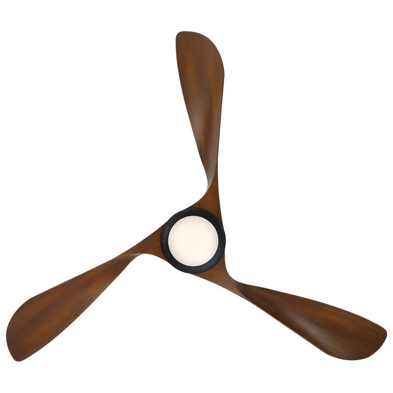 Swirl Indoor/Outdoor 3-Blade Smart Ceiling Fan 54in with 3000K LED and Remote Control. - 54