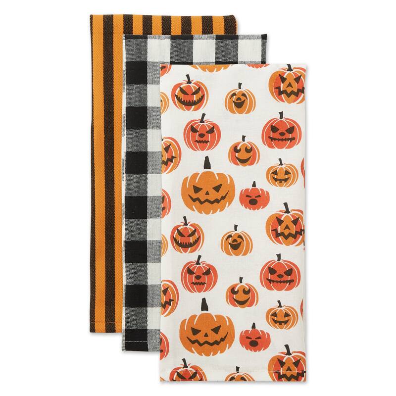 DII Halloween Embellished Dishtowels Set of 3