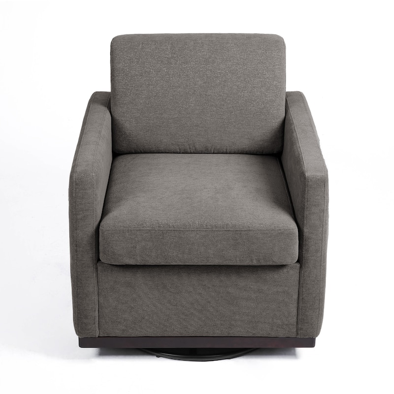 uixe Modern Upholstered Swivel Accent Chair with Pocket Spring Seat